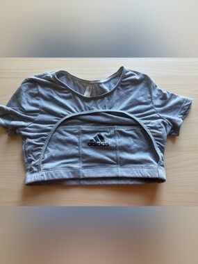 Grey Frankie Collective Adidas Crop Top